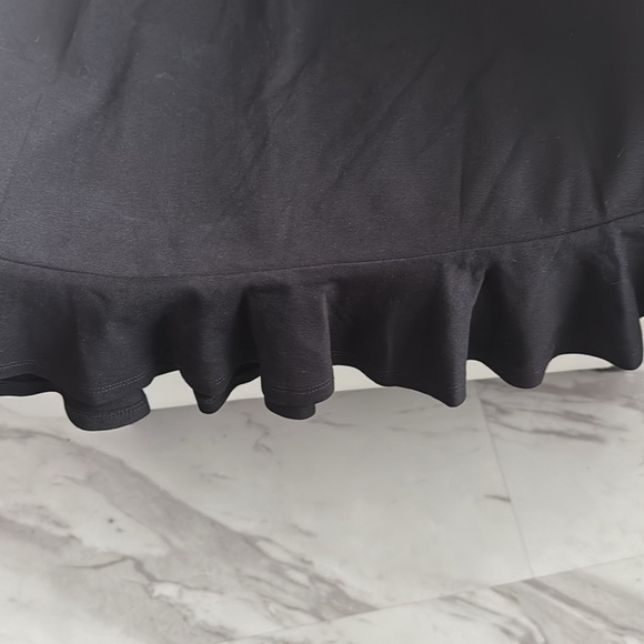 NWOT Eliza J Bow Neck Sleeveless Dress Women’s S. Black with white neck … - Picture 5 of 7